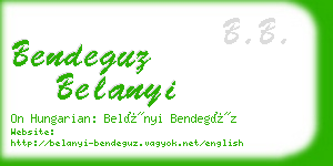 bendeguz belanyi business card